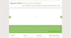 Desktop Screenshot of ignaciocreek.com